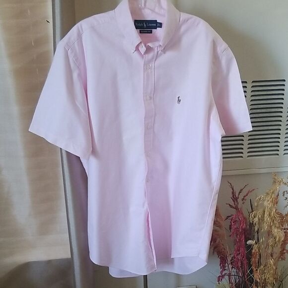 Ralph Lauren Men's Pink Oxfotd Shirt Men's size Large Classic Fit - Picture 1 of 6